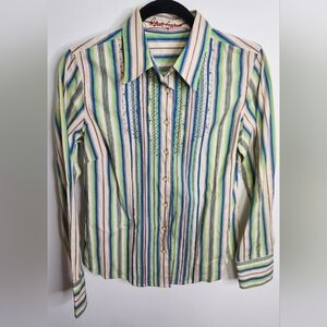 Robert Graham Multicolor Striped Shirt, Med